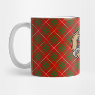 Clan Bruce Crest over Tartan Mug